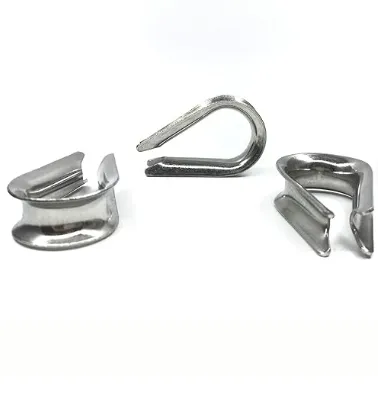 12PCS M10 추기 라인 장착 및 3/8 인치 지름 철 로프에 대한 스테인리스 스틸 엄지 손가락 1