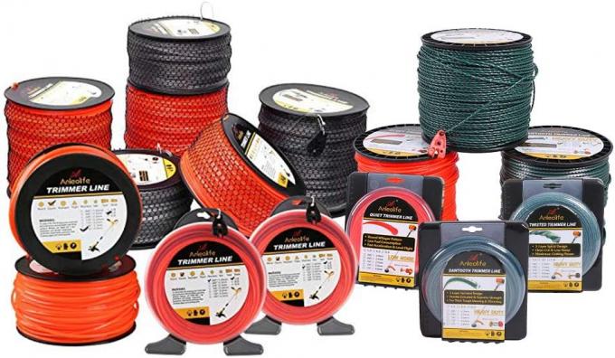 0.080" 사각형 나일론 스트링 트림머 라인 잡초 와커 먹는 사용자 정의 라벨 6