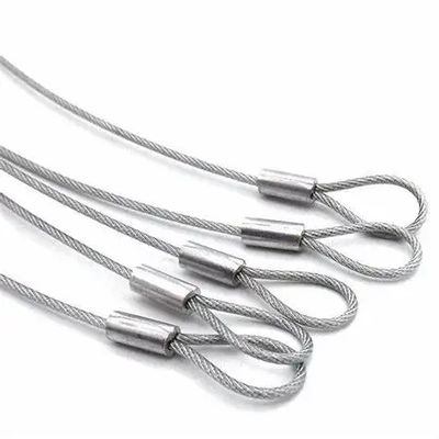 좋은 가격 스테인리스 스틸 7x7 6x36 디아 8mm IWRC RHRL 하드 소프트 눈 마무리 미진 철 로프 스링 온라인으로