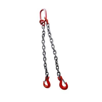 주문 8mm 검은색 G80 합금 강철 체인 슬링 2 다리로 들어올리기 EN818-2 내구성 online manufacture
