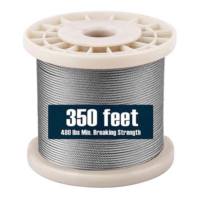 주문 등급 300 시리즈 AISI 304/316 7*19 직경 10mm 밝고 코팅된 스테인리스 스틸 와이어 로프 online manufacture