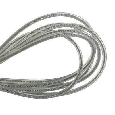 주문 투명한 색상 PP 코팅 스테인리스 스틸 케이블 0.8mm 1x19 비 합금 붉은 탄소 강철 등급의 커튼 로프 online manufacture