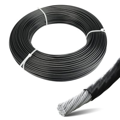 주문 비연금 강철 와이어 로프 1.8mm 7x19 콜드 헤딩 PVC 코팅 스키핑 로프 부패 및 기상 저항 online manufacture