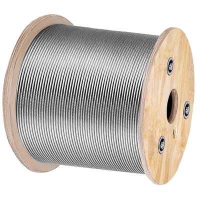 주문 1x19 타입 316 스테인리스 스틸 건설 ASTM A 475 고장력 가열 7 와이어 0.33mm 스틸 스트랜드 가열 스틸 케이블 online manufacture