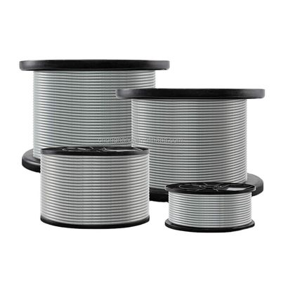 주문 특수 처리 서비스 다른 냉동화 된 철강 6*7 FC PVC 코팅 철강 케이블 로프 항공용 케이블 와이어 online manufacture