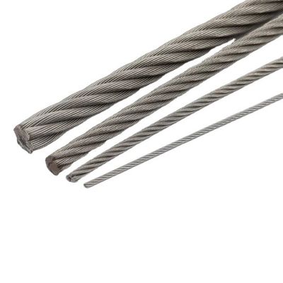 주문 합리적인 스테인리스 스틸 와이어 로프 1x7 1x19 1x37 허용 OEM 및 0.08% C 함유 online manufacture