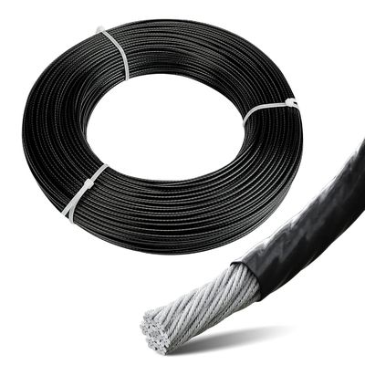 주문 OEM PVC 나일론 플라스틱 코팅 색상 SS 스테인리스 스틸 코팅 금속 탄소 케이블 PP 개 매어 해양 원형 철 로프 online manufacture