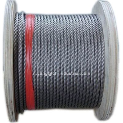 주문 6x12 7FC 와이어 로프 8mm 강제 철 로프 어려운 조건에 online manufacture