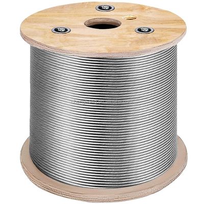 주문 타입 316 스테인리스 스틸 케이블 로프 데크 레일 하드웨어 250FT T316 항공기 케이블 7x7/1x19/7x19 와이어 로프 online manufacture