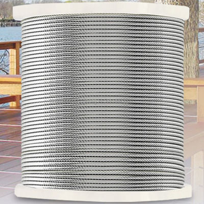 주문 침식 저항성 T316 3 16 항공 케이블 1000FT SS 1x19 7x7 7x19 비 방지 online manufacture