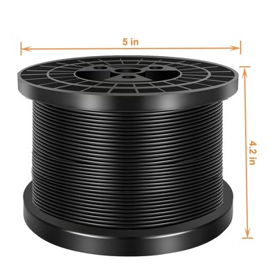 주문 블랙 비닐 코팅 304 스테인레스 스틸 케이블 와이어 로프 online manufacture