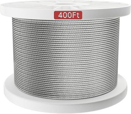 주문 500FT 항공기 강철 철사 로프 SS 케이블 7x7 데크 레일링 키트 하드웨어 1/8 