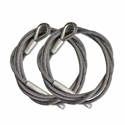 좋은 가격 Galvanized Steel Wire Rope Sling for Hose Handling Cranes & Provision Cranes &Free Fall Lifeboats With Thimble 온라인으로