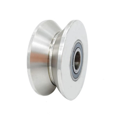 V 모양의 갈라진 바퀴 스테인리스 스틸 롤링 도어 바퀴 슬라이딩 도어 바퀴 중형 롤리