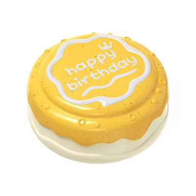 좋은 가격 생일 축하해 인터랙티브 선물 씹어 삐걱거리는 장난감 개 케이크 모양 씹어 장난감 온라인으로