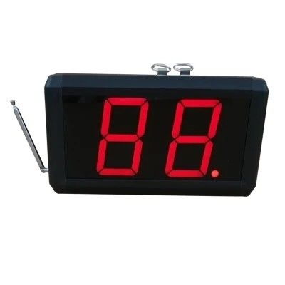 좋은 가격 300-500m 범위 ABS 플라스틱 2자리 디스플레이 무선 벨 시스템 온라인으로