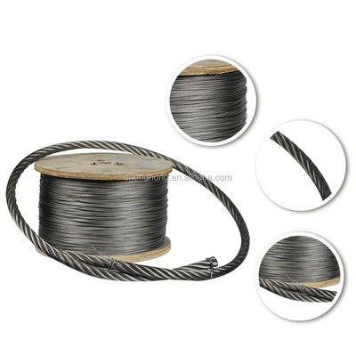 좋은 가격 6x19 FC 스테인리스 스틸 와이어 로프 AISI304/304L/316/316L 직경 6mm ~ 40mm 및 처리 서비스 온라인으로