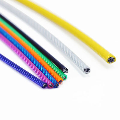 좋은 가격 자외선 저항성 PVC 코팅 진료 철 철사 로프 관용 ± 1% 및 내구성 성능을위한 다른 색상 선택 온라인으로