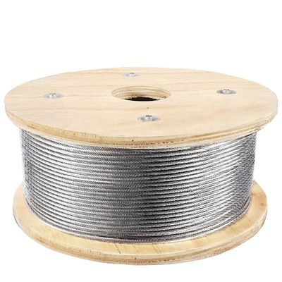 좋은 가격 16Mm 밸런াইজ드 스틸 등급 스테인리스 스틸 케이블 1 x 19 스트랜드 건설 500FT 온라인으로