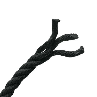 좋은 가격 다른 가공 서비스용 PE 강철 등급 3매선 검은색 폴리에틸렌 로프 18mm 이내에 온라인으로