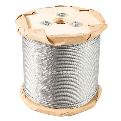 좋은 가격 철강 등급 탄소 철강 항공용 케이블 철강 케이블 로프 와이어 100ft 코일 7x19 진열 된 와이어 로프 온라인으로