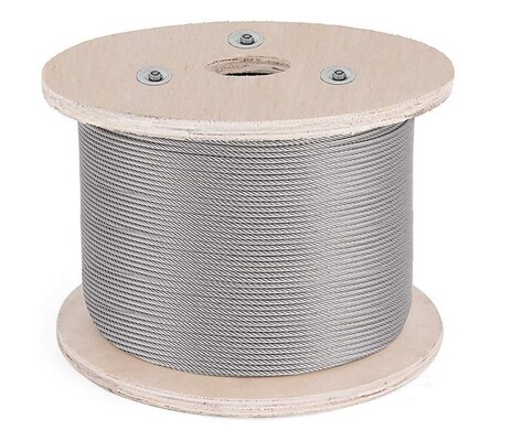 좋은 가격 6x12+7FC 스테인리스 스틸 와이어 로프 304/316, 3-18mm, 1000m/레일 온라인으로