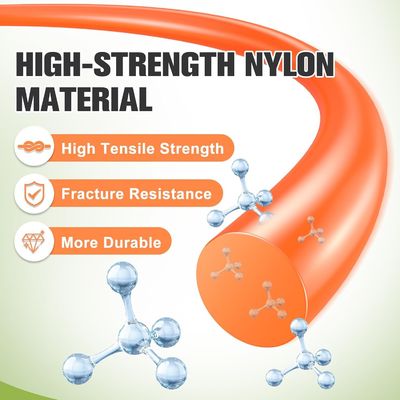 좋은 가격 150 피트 잡초 먹는 끈 1.0mm-5.5mm 둥근 트림머 라인 오렌지 나일론 스트링 트림머 라인 유니버설 교체 온라인으로