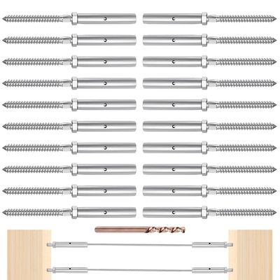 좋은 가격 T316 3/16 인치 스테인리스 스틸 케이블 레일링 하드웨어 스테인리스 스틸 케이블 레이그 스크루 및 사용자 정의 가능한 포장 온라인으로