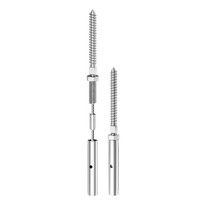 좋은 가격 T316 Stainless Steel Cable Railing Hardware with Waterproof Rust-proof Swage Lag Screws Suitable for 3/16-inch Cables 온라인으로