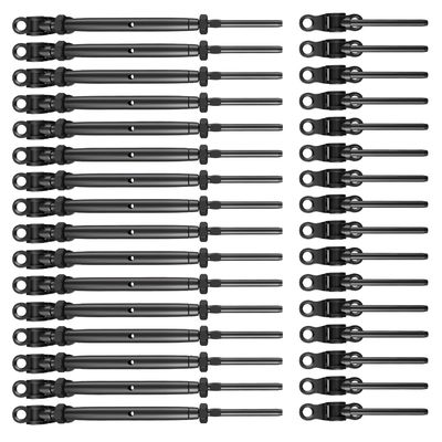 좋은 가격 해양 및 건설용 조정 가능한 스레드와 각기 기반을 갖춘 중용 검은 케이블 레일링 키트 온라인으로
