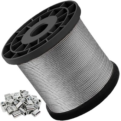 좋은 가격 AISI304/304L/316/316L 스테인리스 스틸 와이어 로프 1x7 1x19 1x37 건설 및 1570Mpa 팽창 강도 온라인